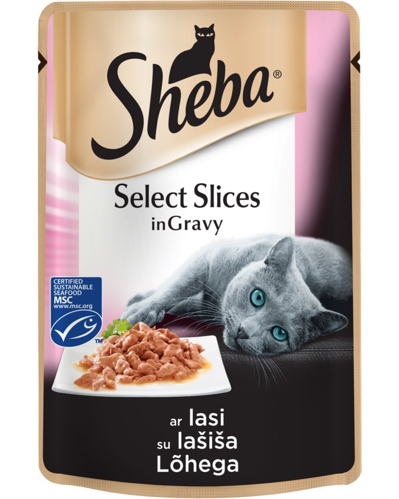 Sheba Cuisine Pouch Salmon Select Slices in Gravy -          1  -  85 g - 
