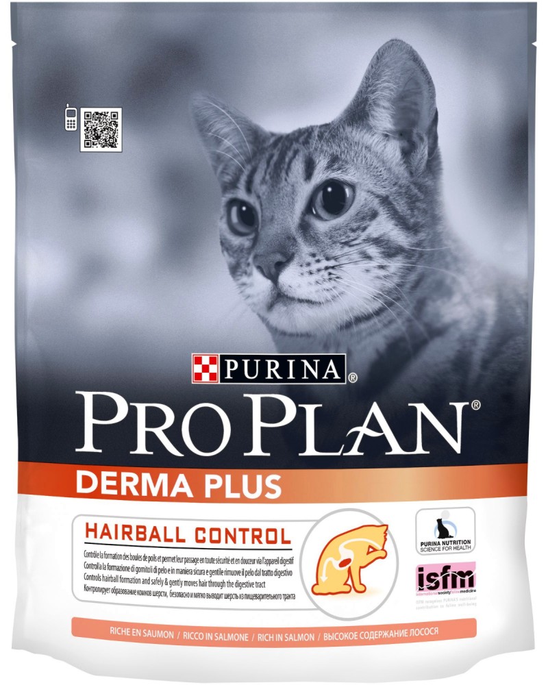 Purina Pro Plan Hairball Control Salmon Derma Plus -               1  -   400 g  1.5 kg - 