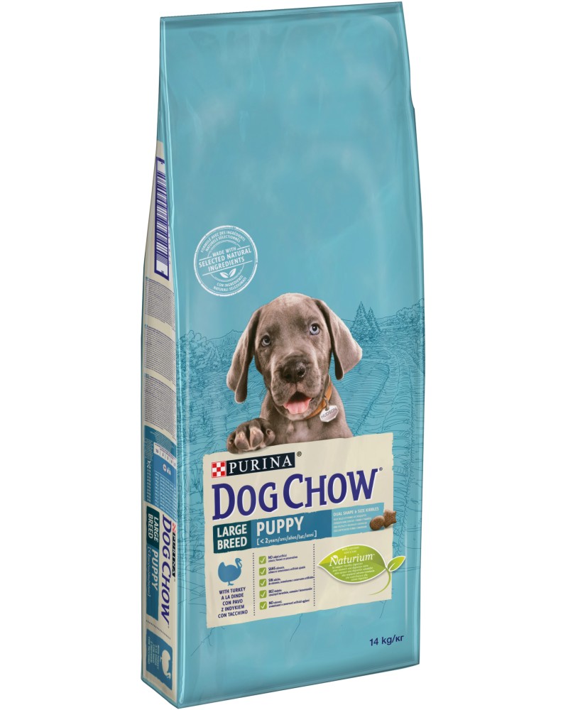 Dog Chow with Turkey Large Breed Puppy Up To 2 Years -              2  -   14 kg - 