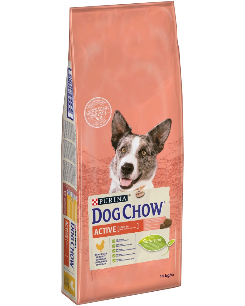 Dog Chow with Chicken Active Adult -               1  -   14 kg - 