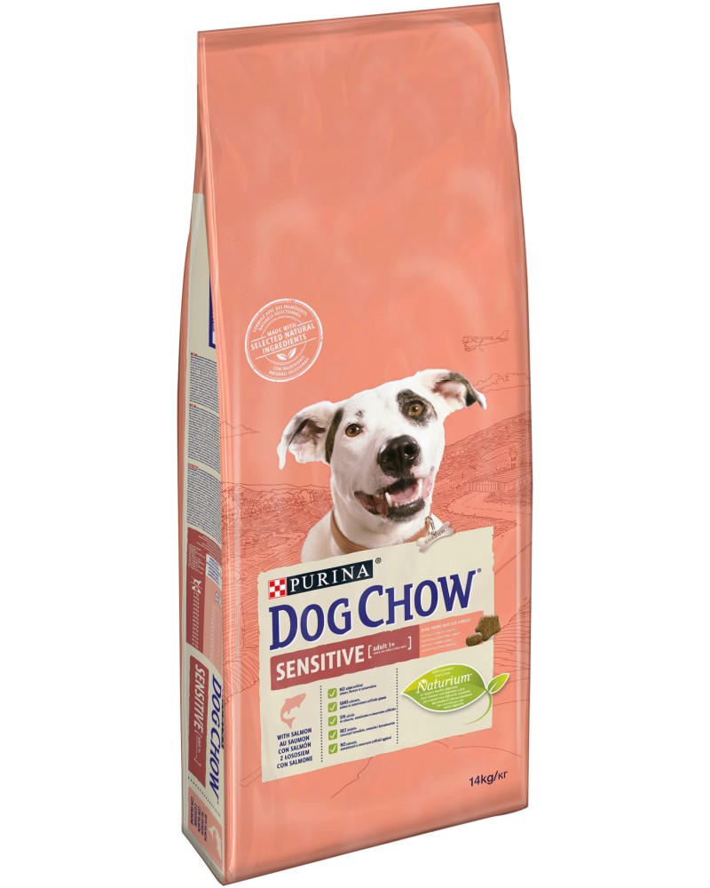 Dog Chow with Salmon Sensitive Adult 1+ Years -                1  -   14 kg - 