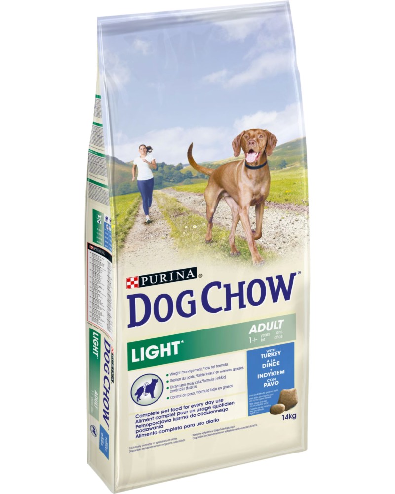 Dog Chow with Turkey Light Adult 1+ Years -                1  -   14 kg - 