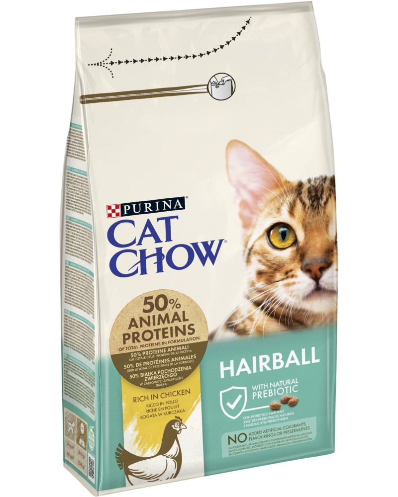 Cat Chow Hairball Control Adult with Chicken -                1  -   1.5 kg  15 kg - 