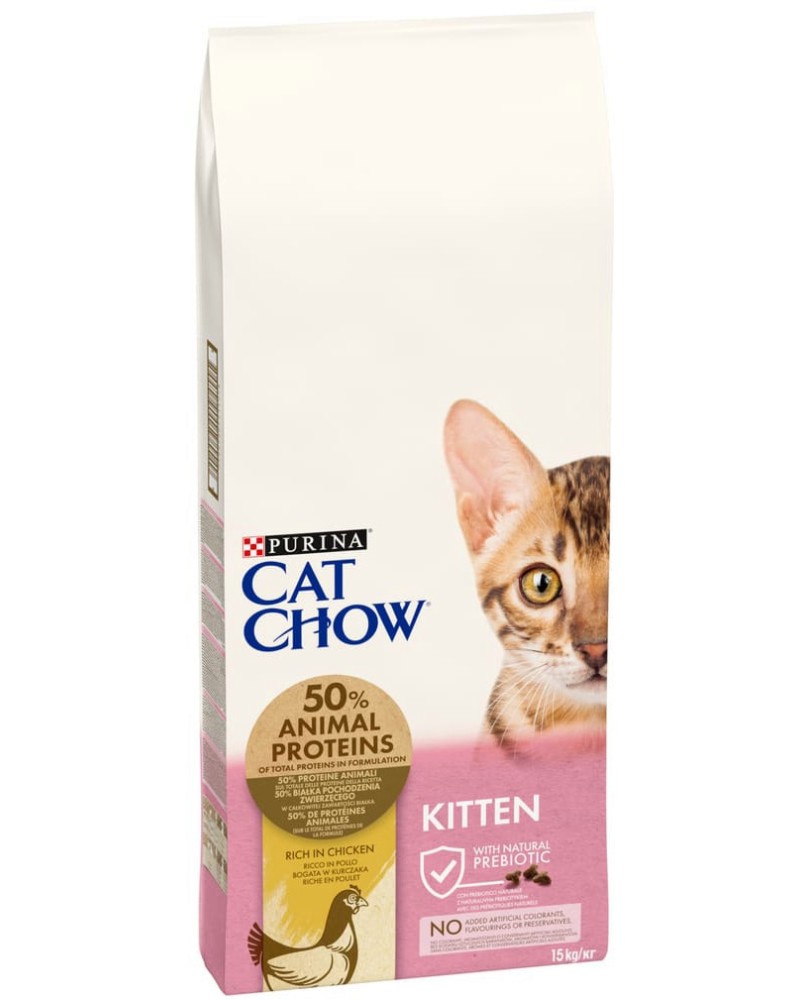 Cat Chow Kitten with Chicken -           1  -   15 kg - 