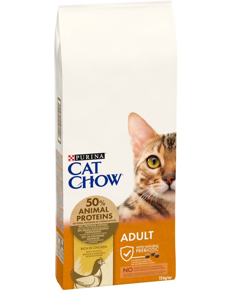 Cat Chow Adult with Chicken -            1  -   15 kg - 