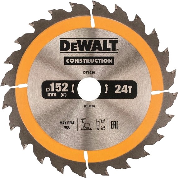     DeWalt - ∅ 152 / 20 / 2.4 mm  24    Construction - 