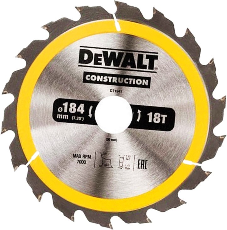     DeWalt - ∅ 184 / 30 / 2.6 mm  18    Construction - 