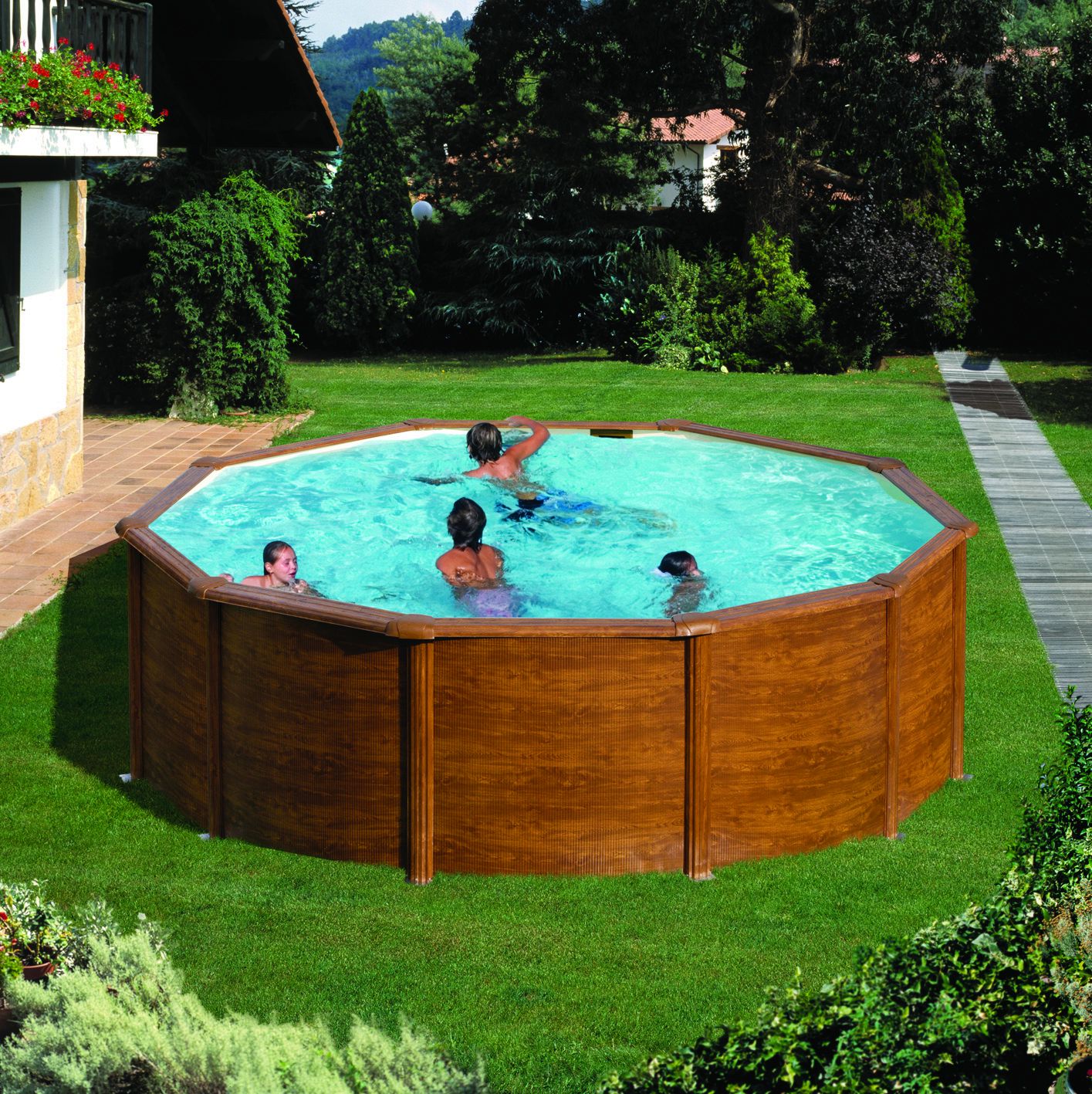 Сглобяем басейн с твърда конструкция Gre - store.bg