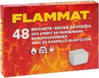 Сухи кубчета за разпалване Flammat - 48, 64 или 96 броя на петролна основа - 