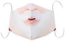 Универсална трислойна маска за многократна употреба - Дядо Коледа - Комплект с филтър - 